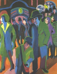 Straße mit Passanten